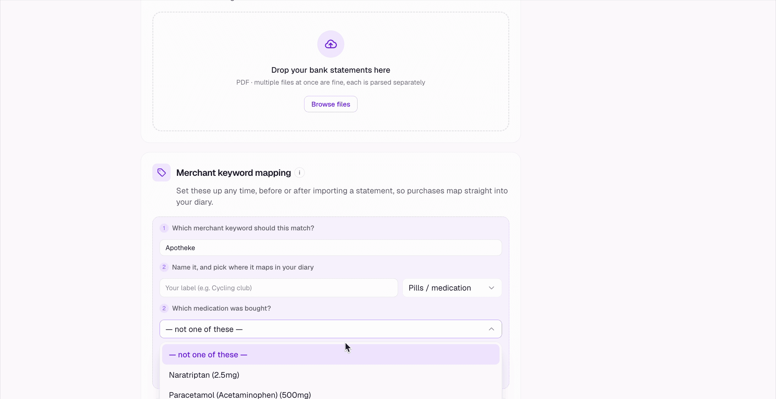 Automated spend-to-symptom mapping