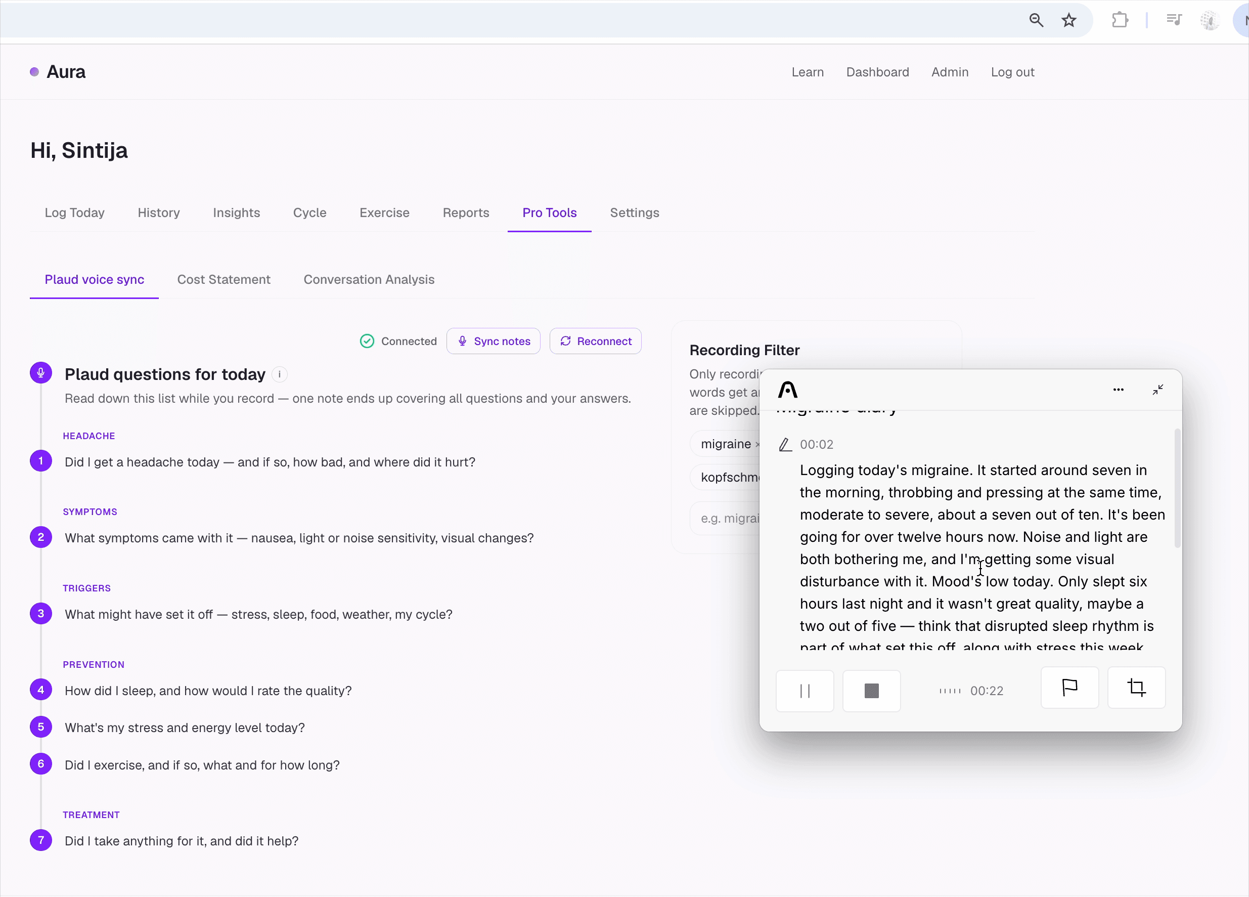 Structured voice capture